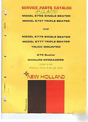 New holland service parts catalog beater manure spreadr