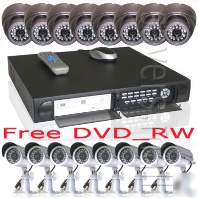 16 ch cctv network dvr h.264 compression dvd_rw system