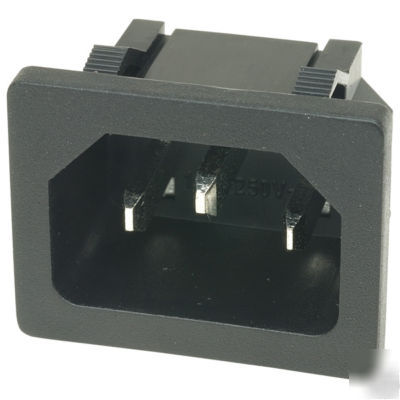 3 * 3 pin iec plug snap chassis mounting 4MM tag disco