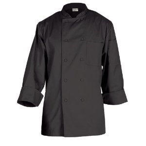 Chef works bast bastille basic chef coat, black, large