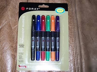 Foray dual tip permanent markers ast colors ultra 
