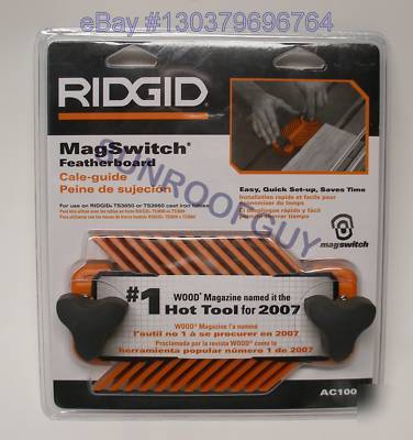 Ridgid AC1001 magswitch featherboard table saw
