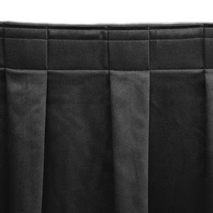 5' fitted table skirt black cloth, banquet, dj, wedding