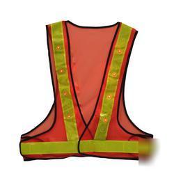New grip led safety work running vest