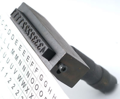 112PC number/letter steel stamp kit 1/8 inch impression