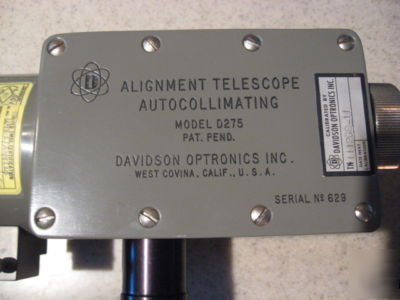 Davidson D275 alignment telescope autocollimating 