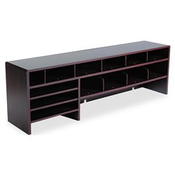 New wood high-capacity double shelf desktop organize...