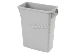 16 gallon rubbermaid slim jim recycling container/gray