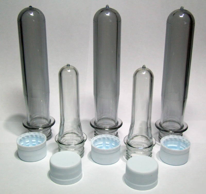 Clear plastic impact resistant waterproof tubes w/caps