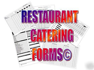 Restaurant catering bar cafe business template forms cd