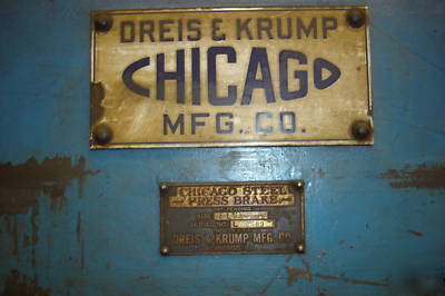 Chicago dreis & krump press brake* just reduced*