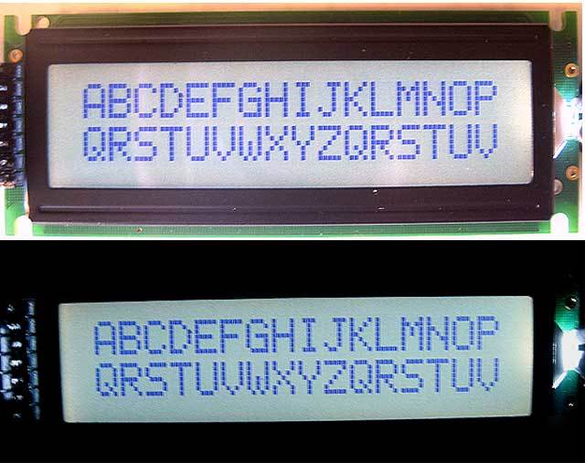 HD44780 16X2 lcd blue text on white + stn technology 