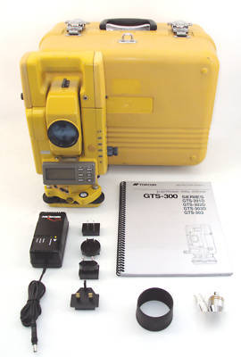 Topcon gts-304 total station, surveying, stakeout