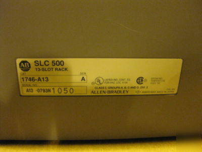 Allen bradley ab slc-500 program controller 13 slot plc