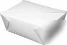 Biopak #4 white deep meal box - 7.75INX5.5INX3.5IN