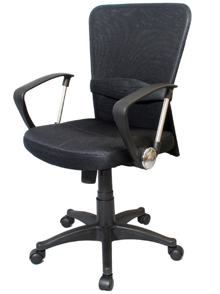New black computer desk office chairs mesh back lumbar 