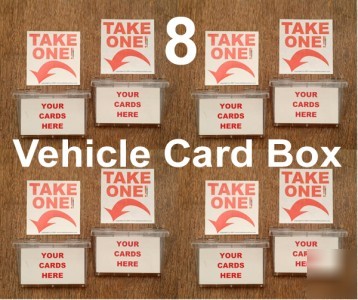 8 exterior vehicle car business card box plastic holder