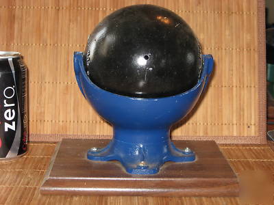 1800's miniature cast iron ball hog oiler 