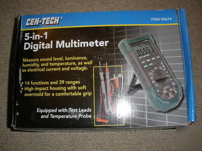 New cen-tech 5-in-1 digital multimeter item 98674 