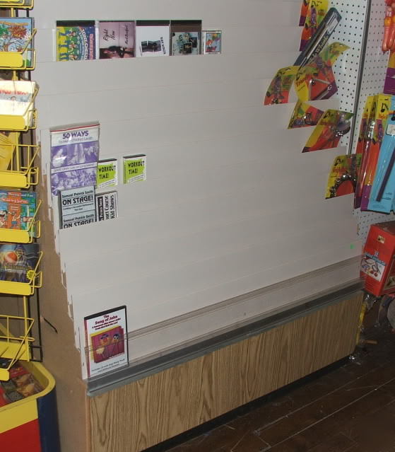 Used retail media card display rack fixture w/2 drawers