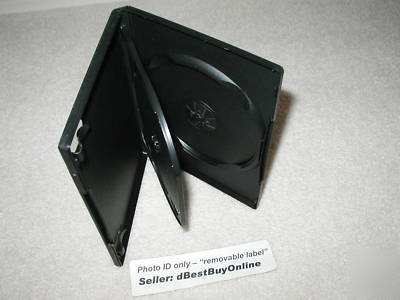 100 dvd case double 2 disc swing flip tray black lot