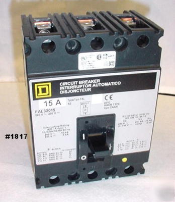 New square d circuit breaker-electrical 240/250 3 pole 