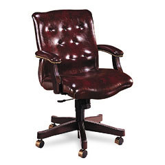 Hon 6540 series executive mid back swivel chair with b