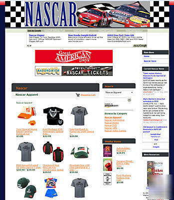 $$$ huge nascar racing website business $$$