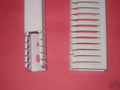 10PC-1.5X2.5X2M white hi dens panduit style wiring duct