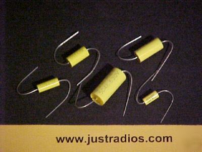 630V tubular axial film capacitor kit : pre wwii sizes