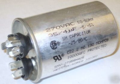 Aerovox aero m snv-27356H405 capacitor 35/4 uf 270VAC