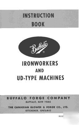 Buffalo ironworker and ud-type machines manual