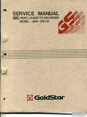 book service manual vhs video cassette recorder model: