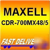 Maxell cdr 700MX48 5 cd r 700 48X 5PK write once data