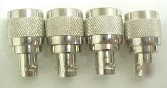 New lot of 4 bnc female to n male adapter plugs 