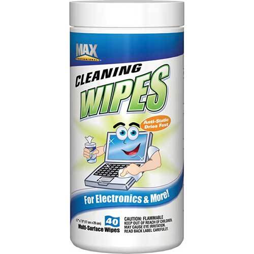 1 max electronic anti-static cleaning wipes 2091 40 ea