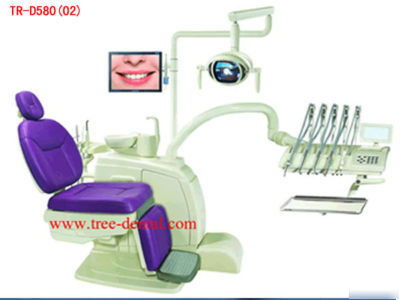 Folding luxury dental unit/chairs no base,auto spittoon