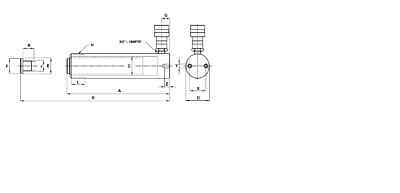 Jh williams single hydraulic cylinder 6C15T10