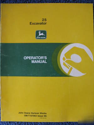 John deere 25 excavator operator manual