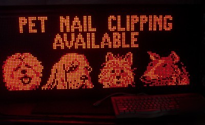 Huge red led scrolling message board 40X15 programmable