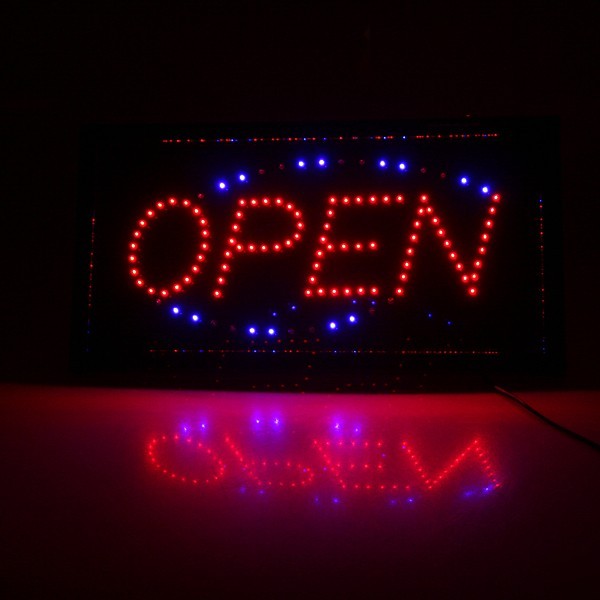 Neon led light animated display cafe shop open sign