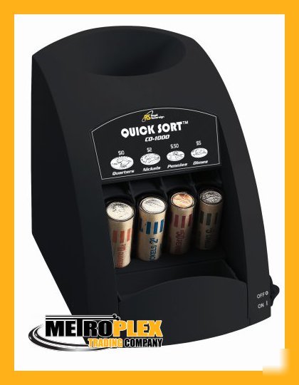 New royal sovereign fast sort coin sorter black co-1000 