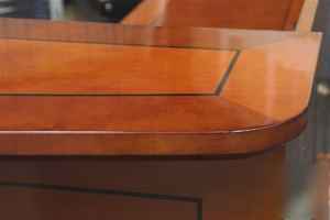 Reception desk - stunning veneer finish - the meridian