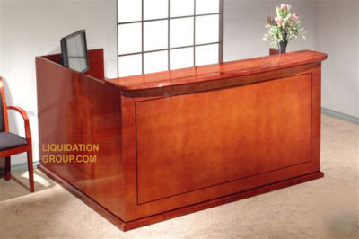 Reception desk - stunning veneer finish - the meridian