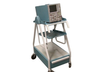 Tektronix 7603 oscilloscope w/ plug in's & lab cart 3