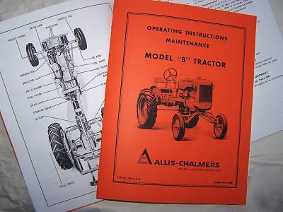 Ac allis chalmers b owner~operators~parts~manual nice 