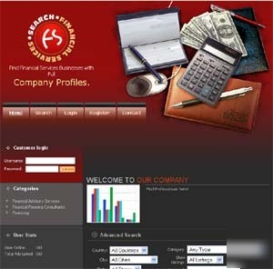 Financial service search website + google adsense