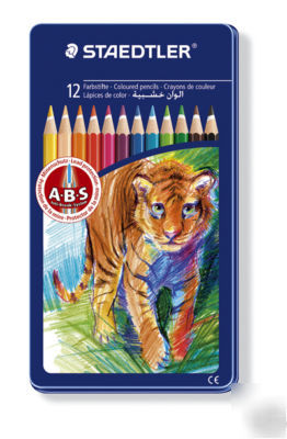 Staedtler noris club 12 coloured pencils in tin X5