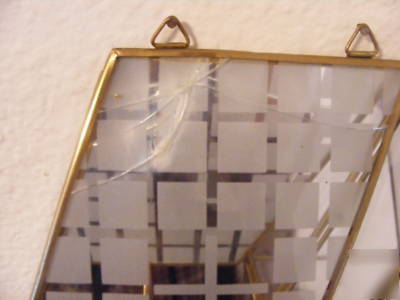 Unique vintage brass & glass display