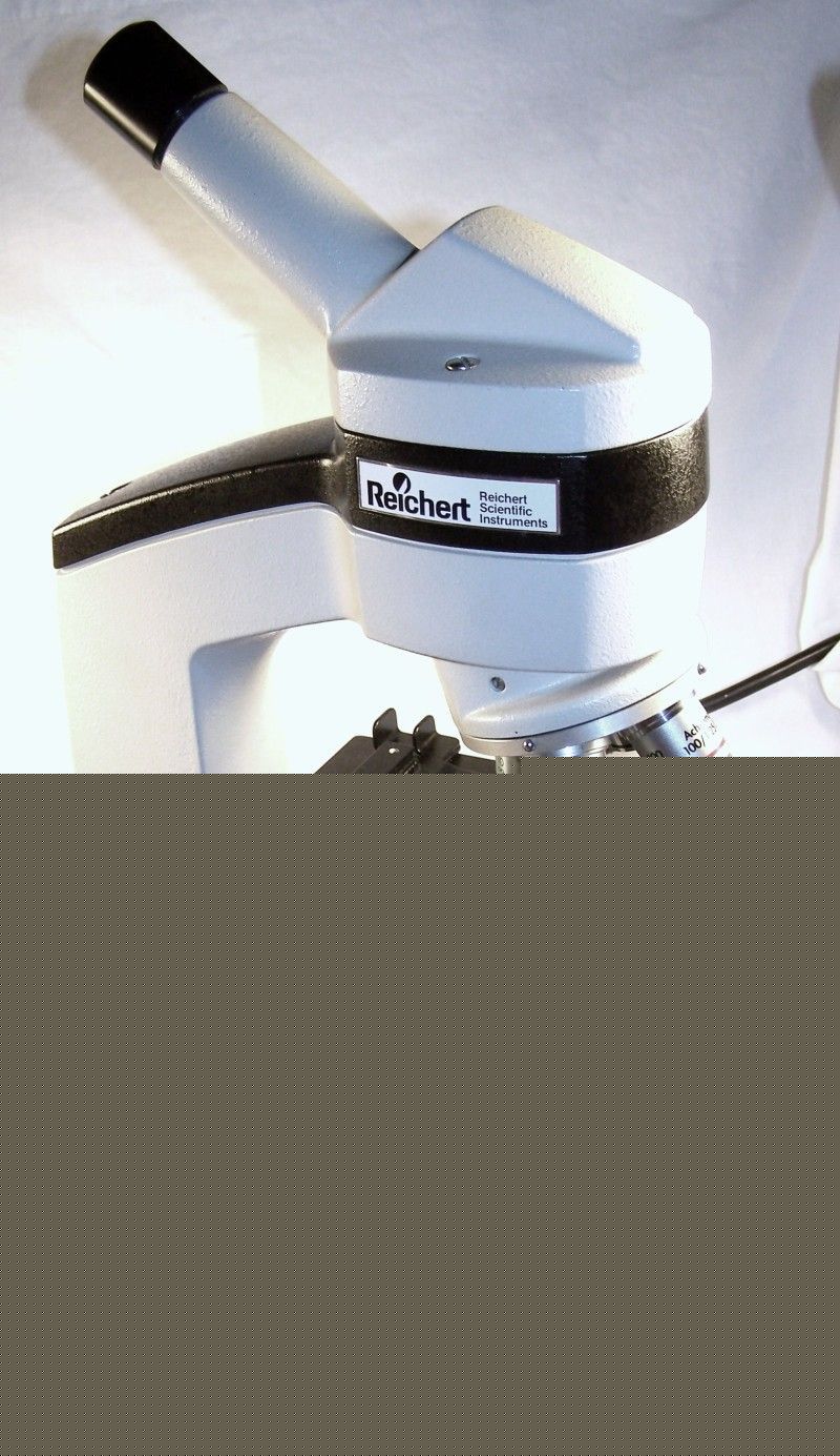 Reichert 160 microscope with objective lenses